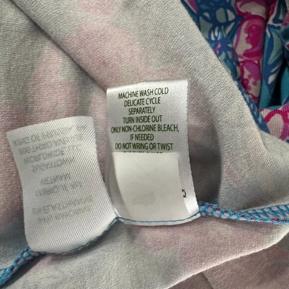 Lilly Pulitzer Niki One Shoulder Romper Size 14 Cumulus Blue Orchid Oasis DR1787 - Picture 13 of 13